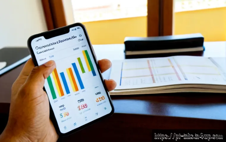 Home 17 감정적 투자 경향 분석 방법 - Photorealistic Brazilian investor in a bright home office, calmly reviewing a smartphone stock chart...